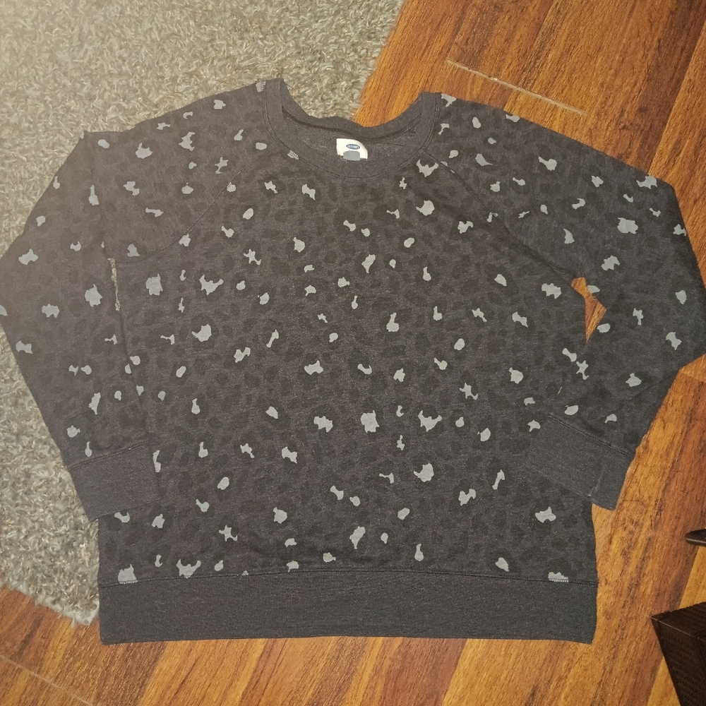 Women's Black Patterned Sweater
